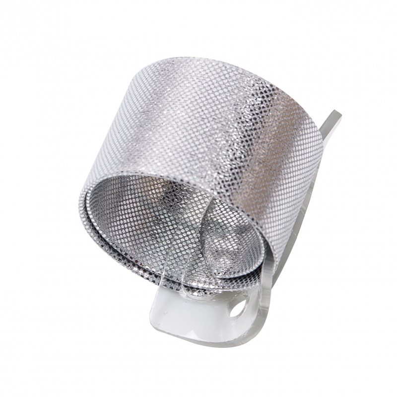 Wrap wristlet Armband, 2,5 x 23 cm, Silber