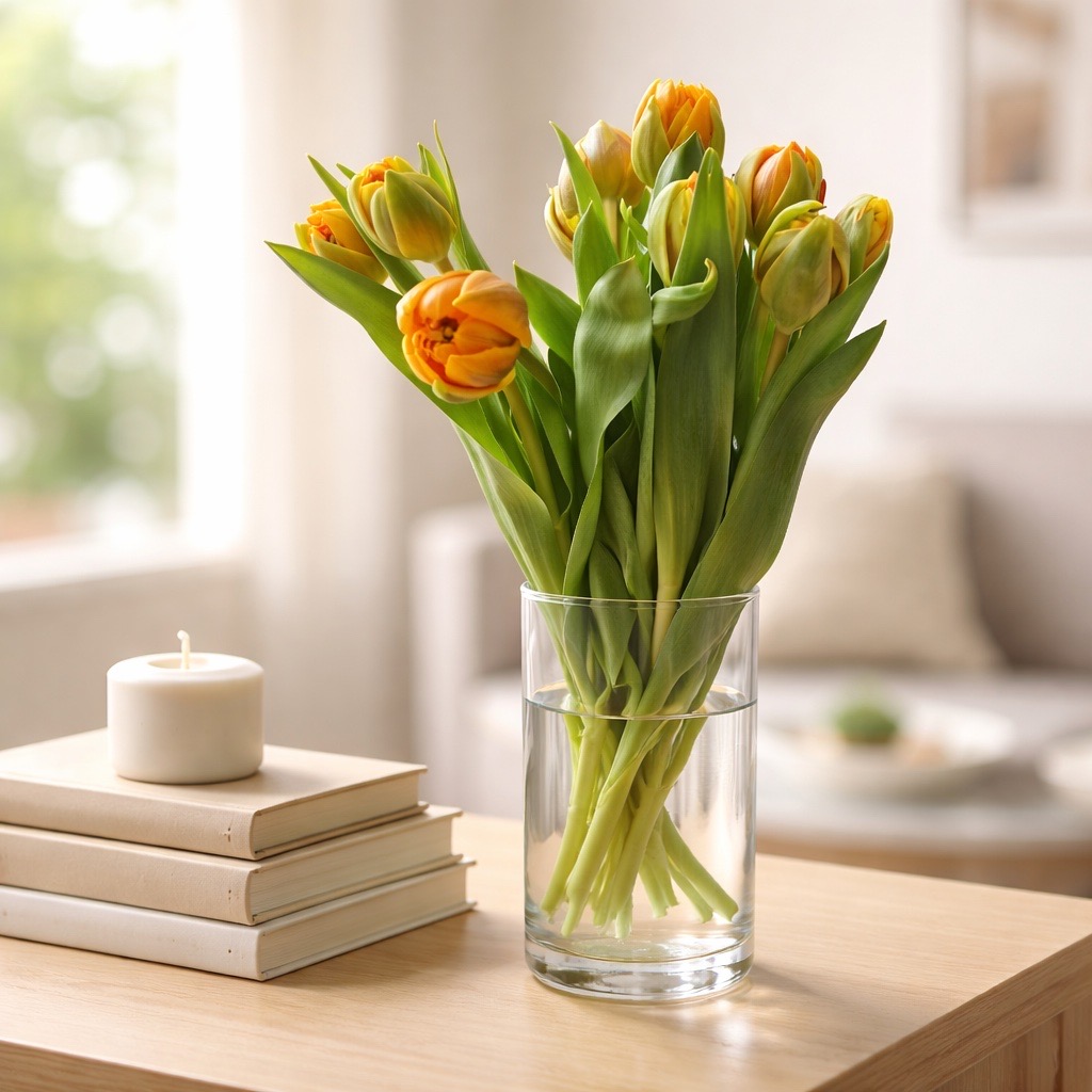 10 Tulpen Orange Princess (Gefüllt)