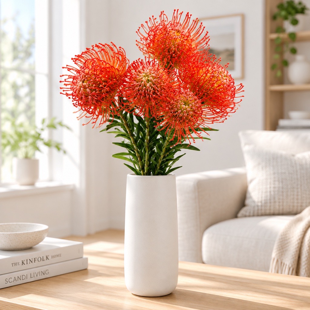 5 Stiele Leucospermum cordifolium 'Succession' (Orange)