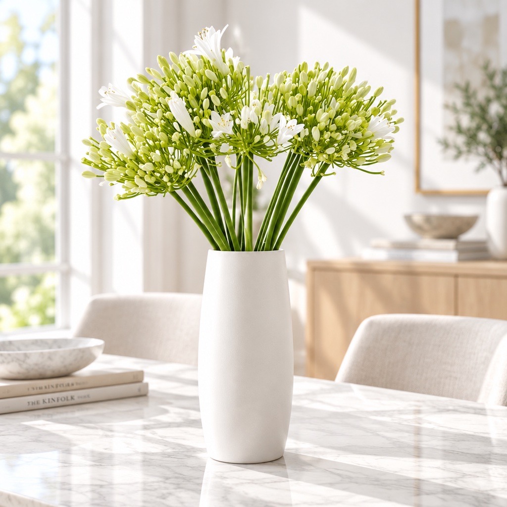 10 Stiele Agapanthus Gletsjer