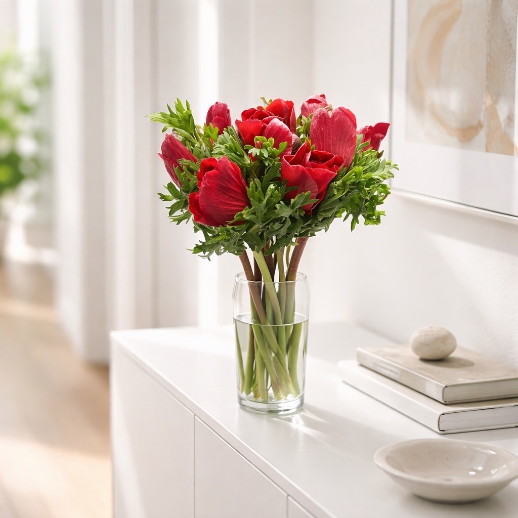 10 Anemonen Galil Rot