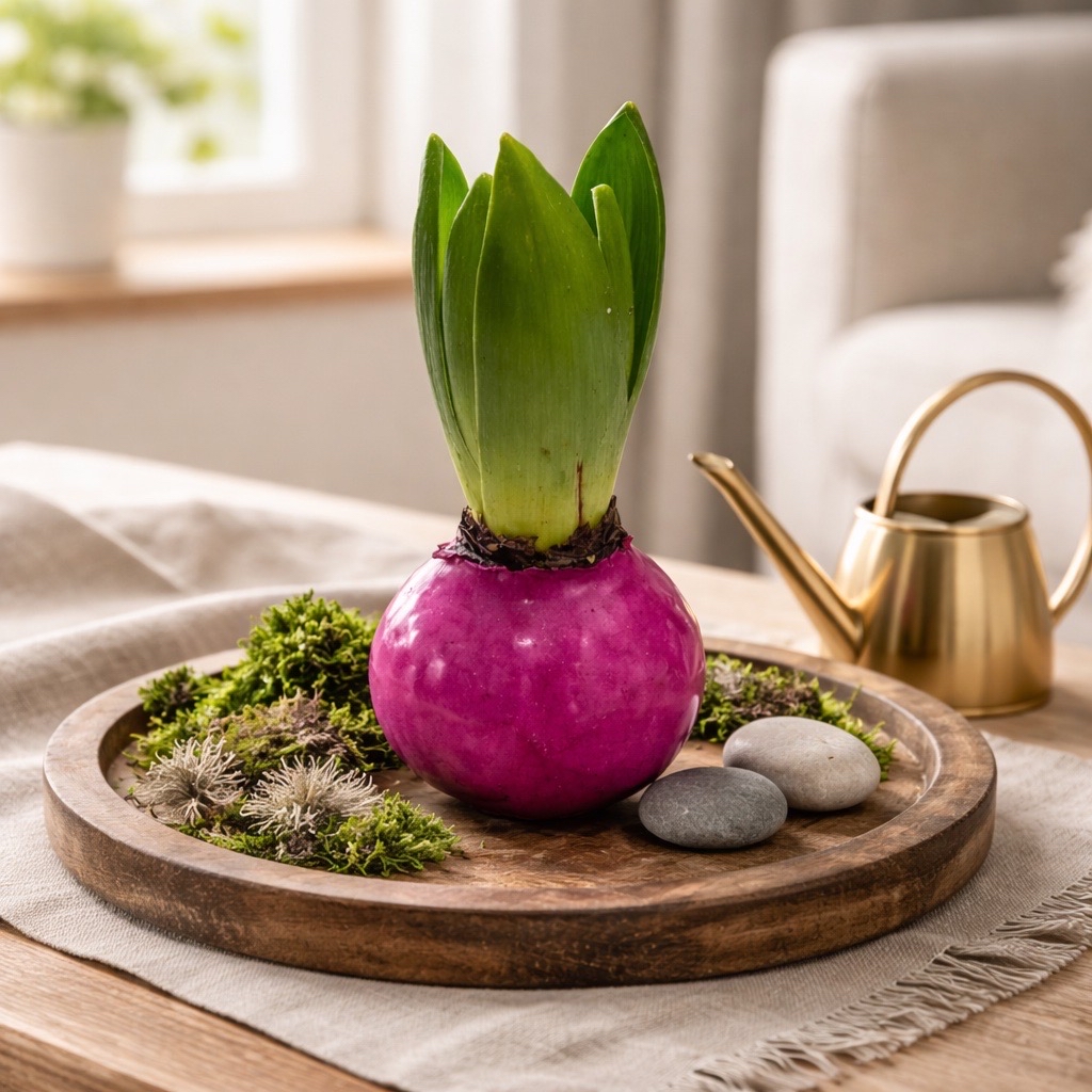 Gewachste Hyazinthenknollen Pink