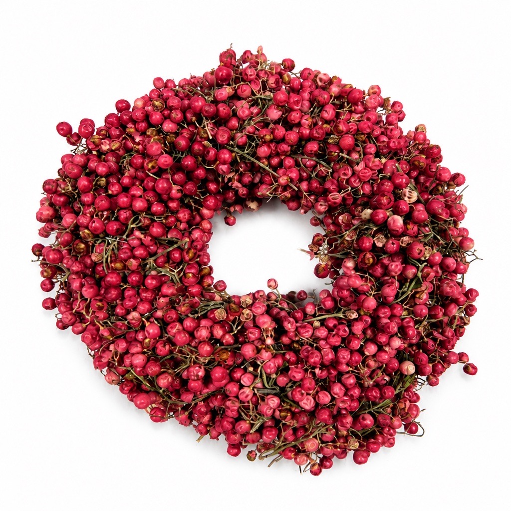 Dekokranz aus getrockneten rosa Pfefferbeeren (ca. 20 cm)
