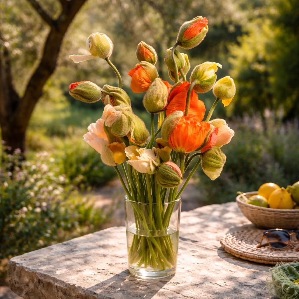 Klatschmohn – 25 bunte Stiele