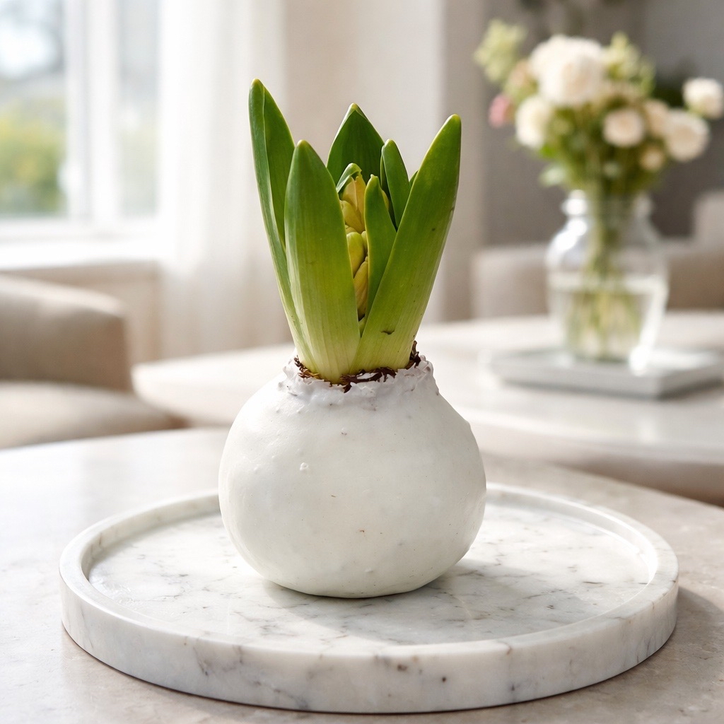 Gewachste Hyazinthenknollen  Weiß