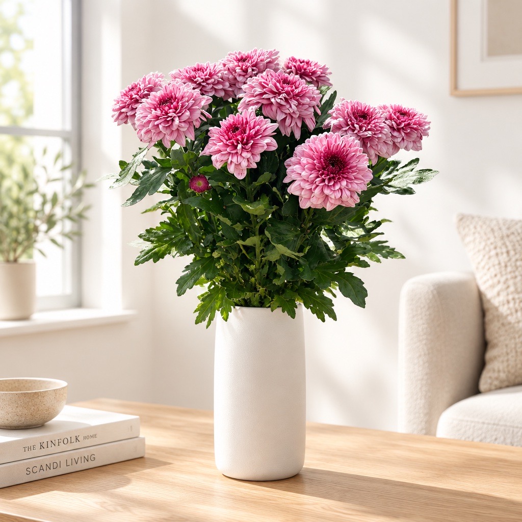 10 Deko Chrysanthemen  Pip