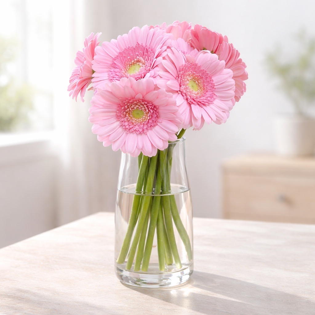 10 Mini Gerbera Kimsey (Rosa)