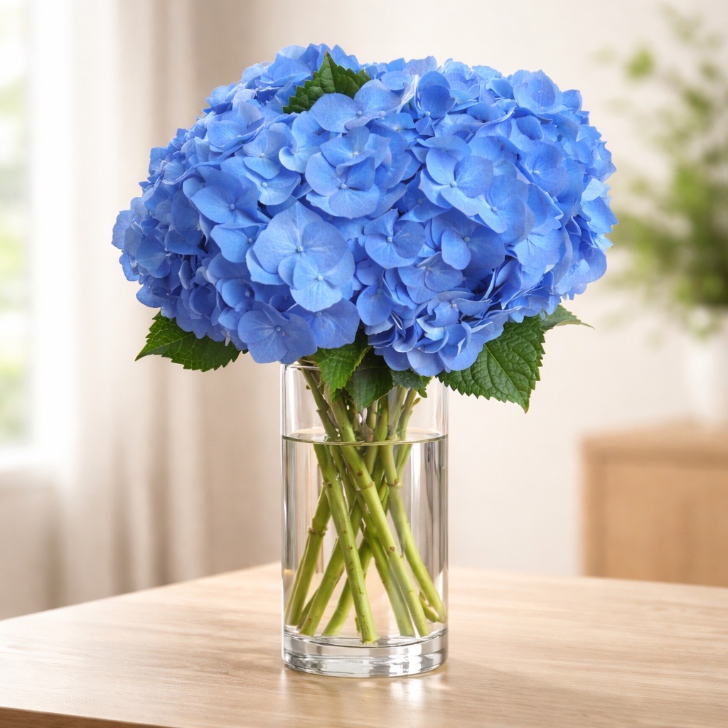 5 Hortensien Blau