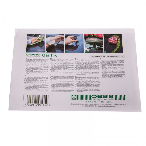 Car Fix Autofolie, 20 x 14 cm, Transparent, 10er Pack