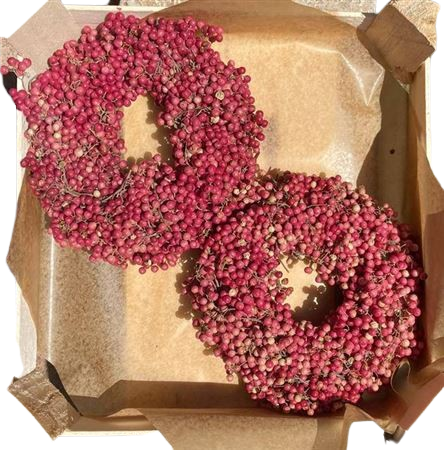 Dekokranz aus getrockneten rosa Pfefferbeeren (ca. 20 cm)