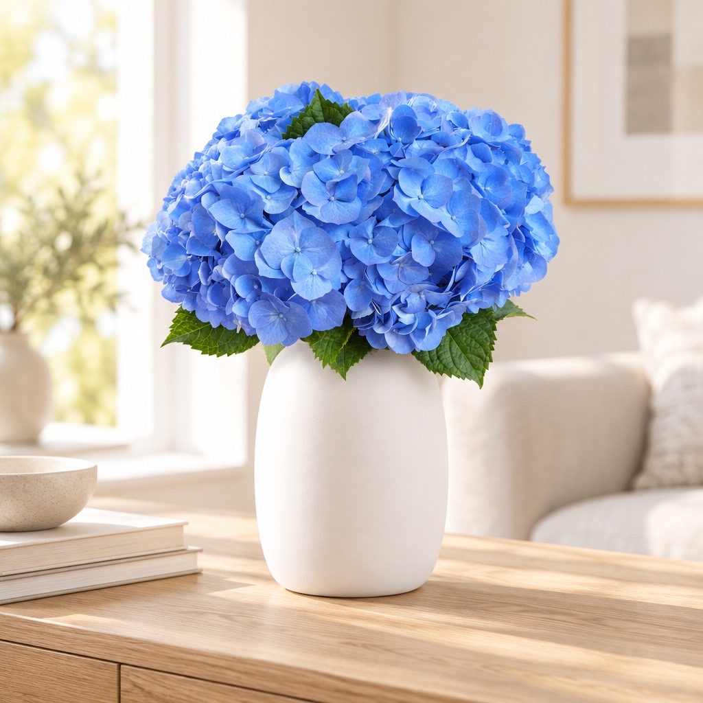 5 Hortensien Blau