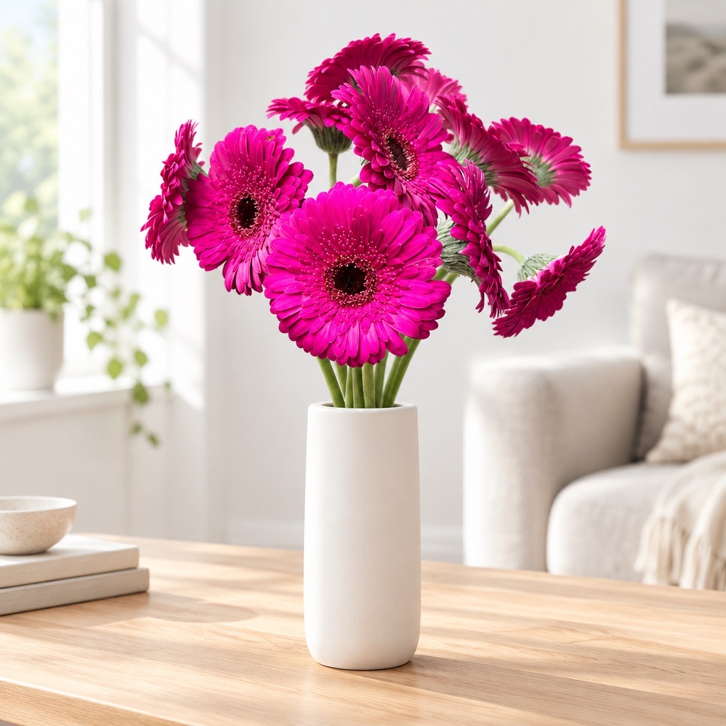 10 Mini Gerbera Neon