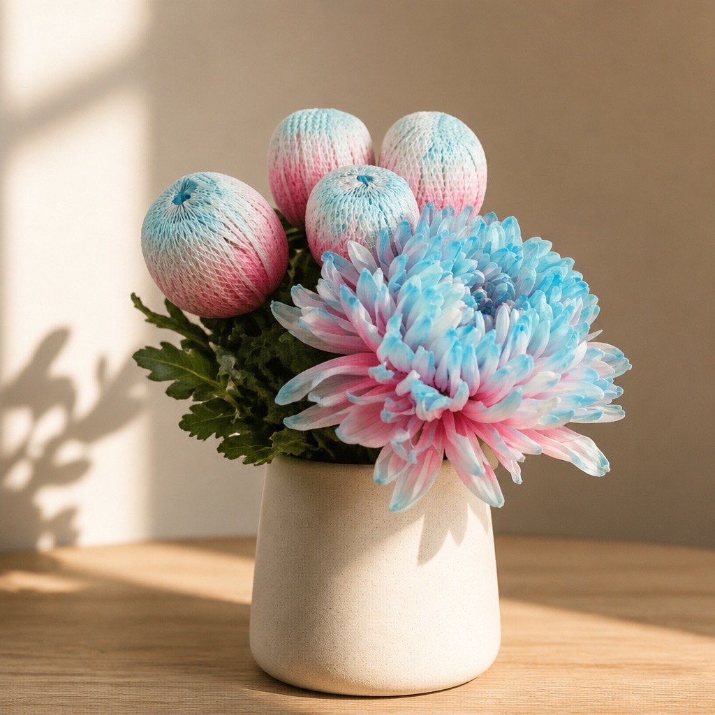10 Deko Chrysanthemen Antonov Bubbelgum