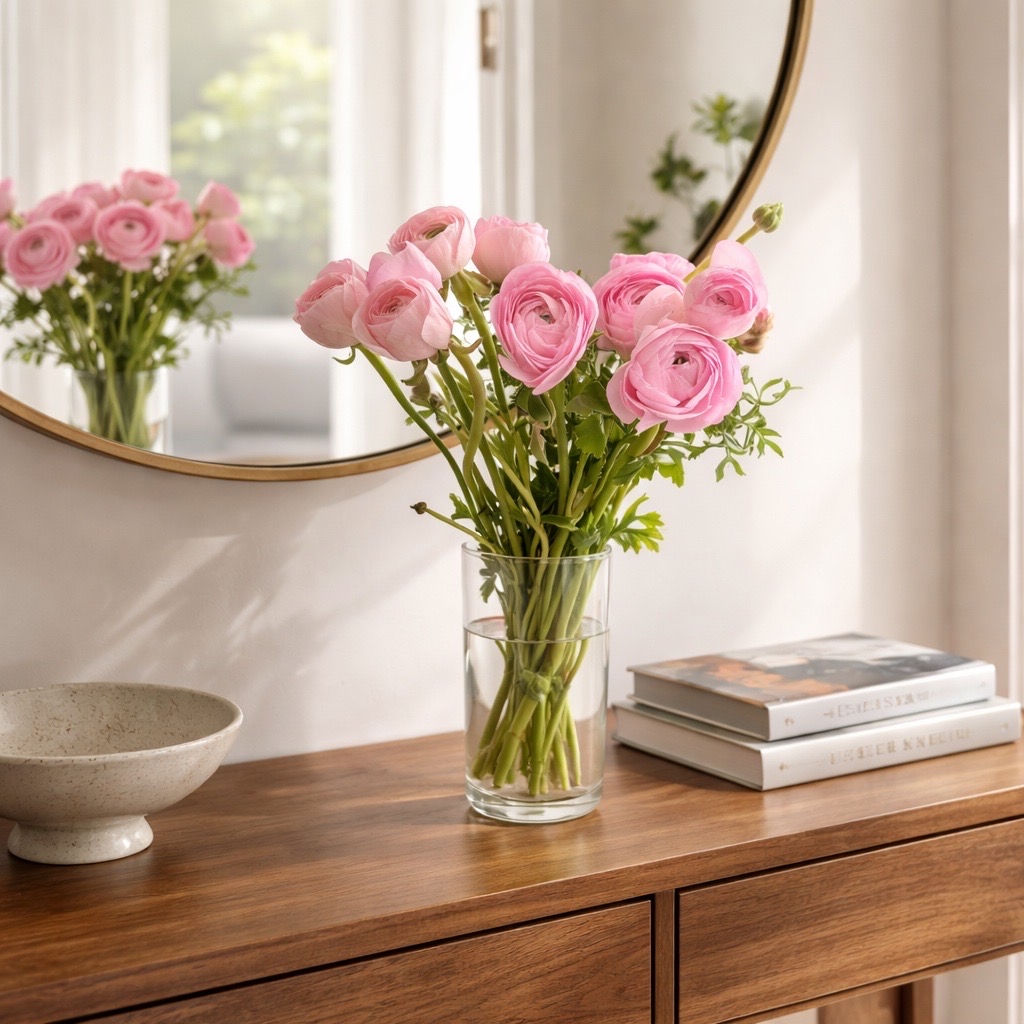 10 Ranunkeln Elegance Rosa