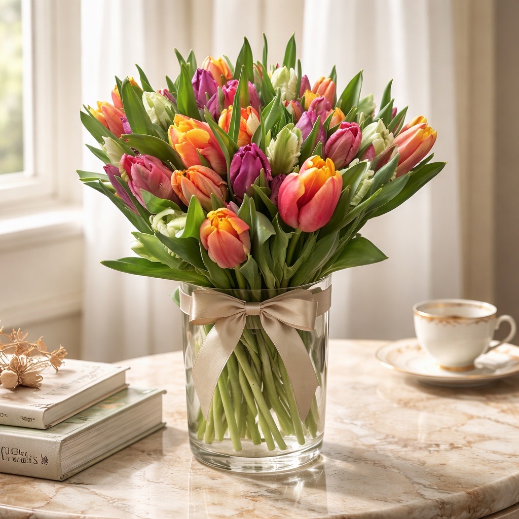 50 Tulpen gemischt (Papageien-Tulpe)
