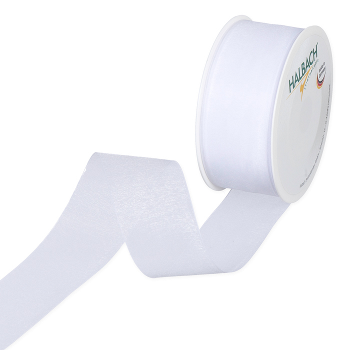 Organzaband 40 mm | Weiß (11) Organzaband 40 mm | Weiß (11)