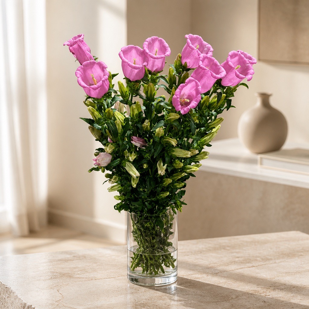10 Stiele Campanula Champion Pink