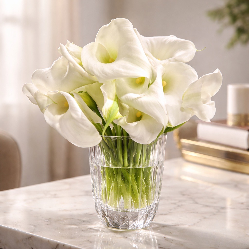 10 Calla Crystal Blush (Weiß)