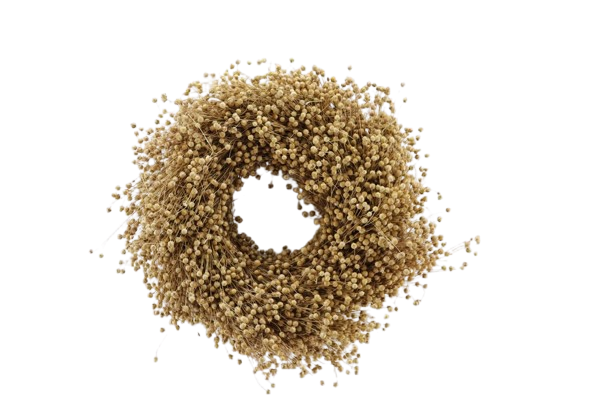 Getrockneter Flachskranz Natur – 30 cm