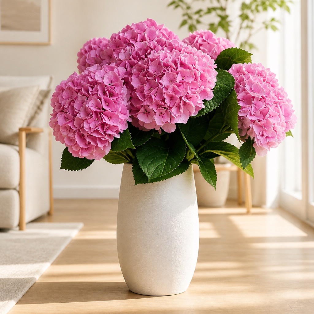 5 Hortensien Rosa