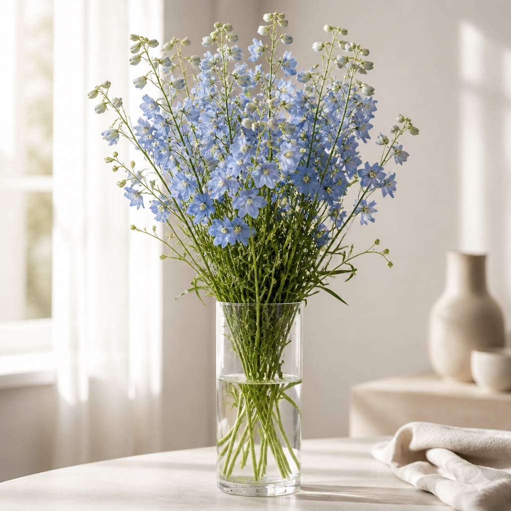 10 Delphinium Ballkleid
