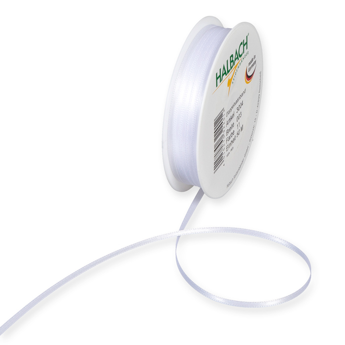 Doppelsatin-Band 3mm | weiß (11) 