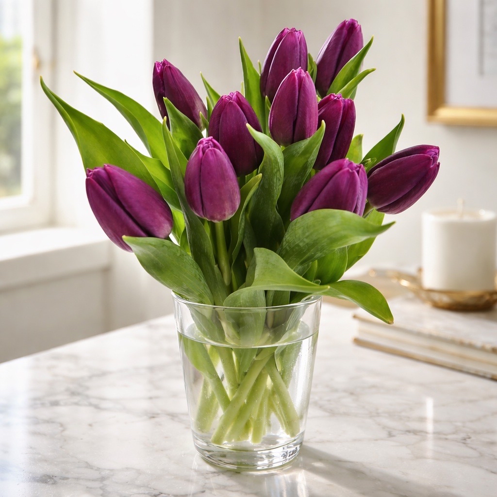 10 Tulpen Purple Prince