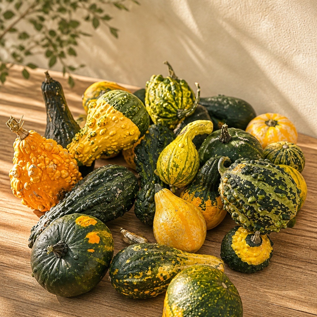 10 Stück Zierkürbis Cucurbita pepo ‘Galaxy of Stars’