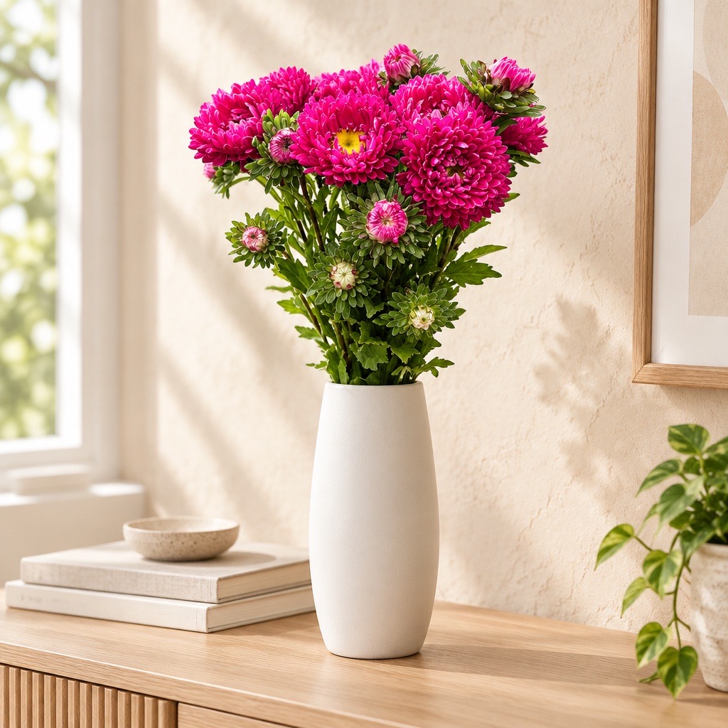 10 Sommeraster 'Matsumoto Cerise'