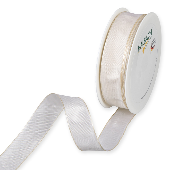 Standard Drahtkantenband 25 mm | Creme (70) Standard Drahtkantenband 25 mm | Creme (70)