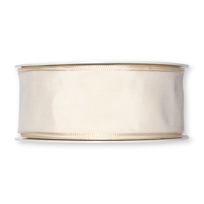 Standard Drahtkantenband 40 mm | Creme (70)