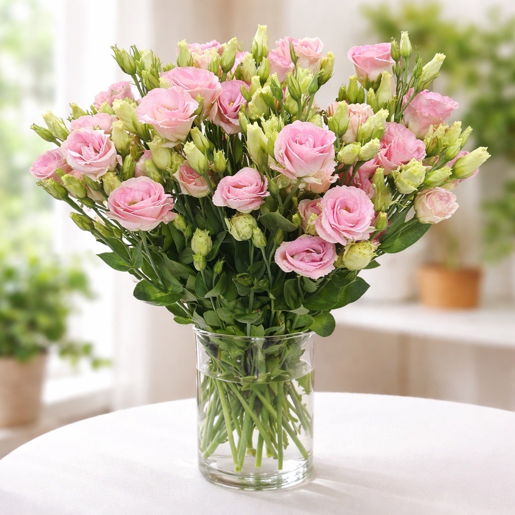 10 Eustoma Arena Champagner (Rosa)