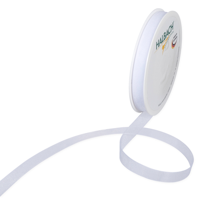 Organzaband 10 mm | weiß (11) Organzaband 10 mm | weiß (11)