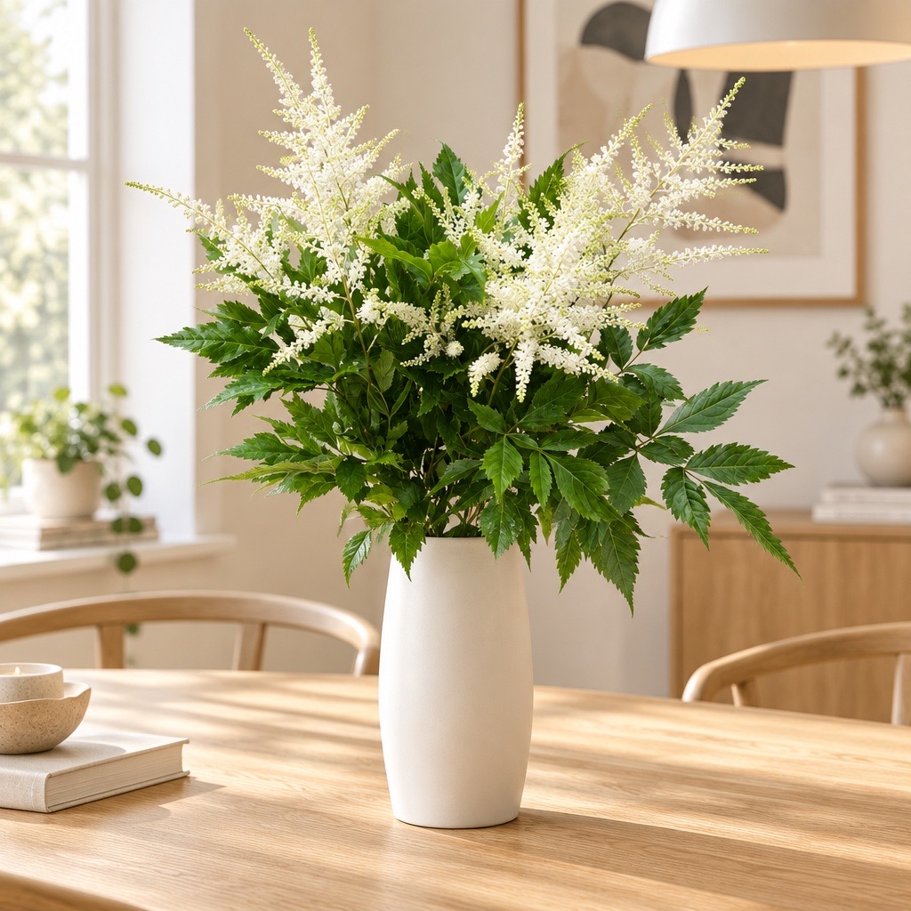 10 Stiele Astilbe Washington (Weiß)