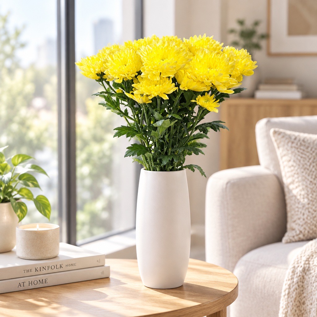 5 Chrysanthemen Euro Sunny (Gelb)